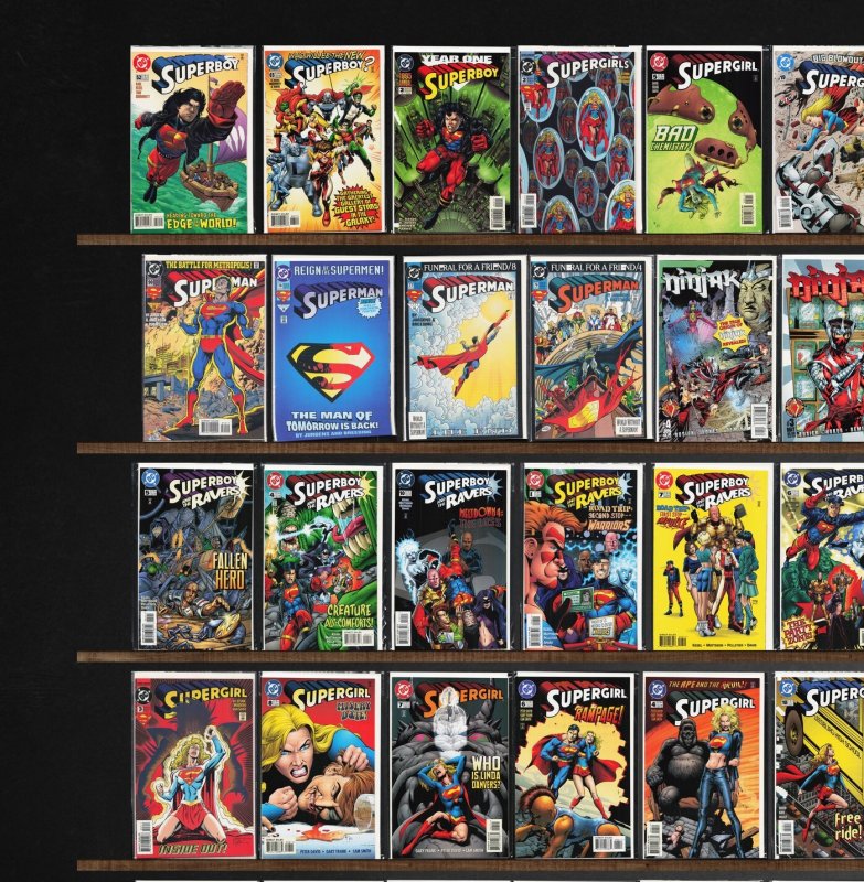 Huge Lot 150+ Comics with Supergirl, Ninjak, Superman, Superboy & More!