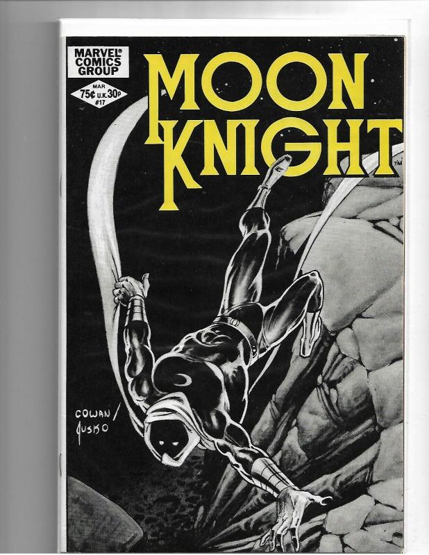 MOON KNIGHT #17 - NM - HTF IN HIGH GRADE - CLASSIC COWAN COVER - BRONZE AGE KEY