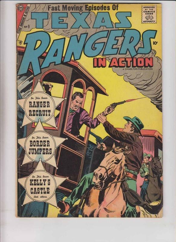 Texas Rangers in Action #9 VG october 1957 - ranger recruit  silver age charlton