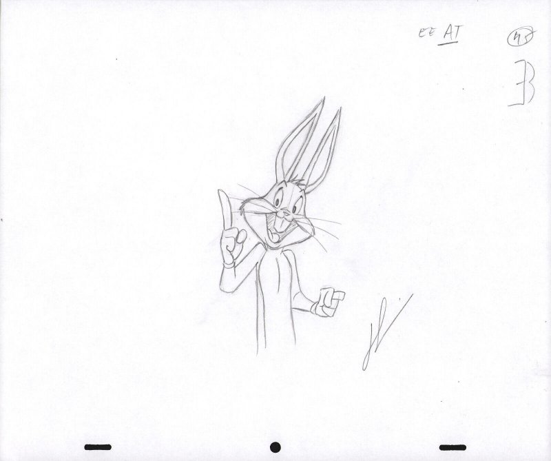 Bugs Bunny Animation Pencil Art - 45 - Wagging Finger