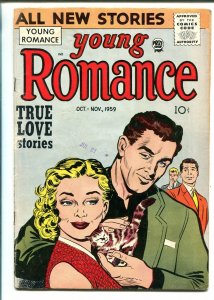 YOUNG ROMANCE VOL 12 #6 1959-PRIZE-JACK KIRBY-RUDE SYMBOLISM-RARE-vg