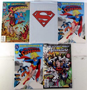 Adventures Superman Lot 5 #493, 500, 502 x2, 4 1992 DC Superboy Comics
