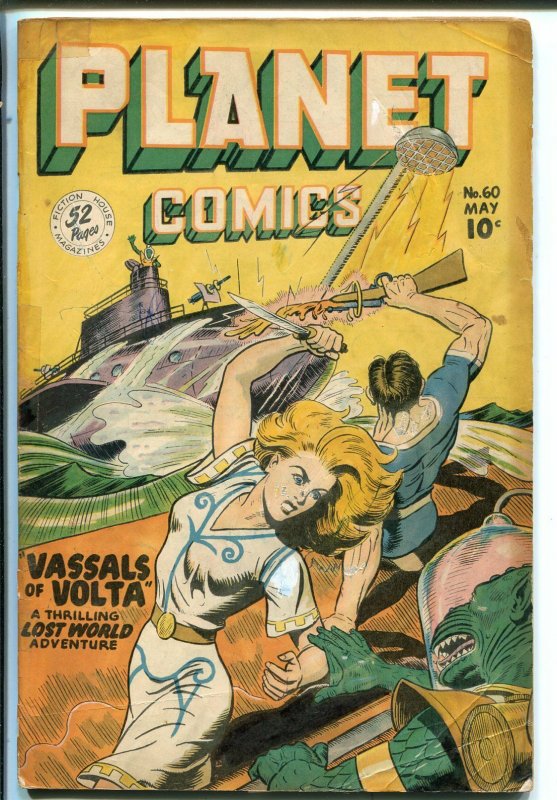 Planet #60-1949-Fiction House-Good Girl Sci-fi Art-Mysta Of The Moon-Evans-G/VG