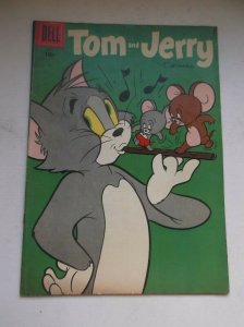 DELL: TOM AND JERRY #144, FEAT: DROOPY/BARNEY BEAR/WUFF THE PRAIRIE DOG, 1956!!!