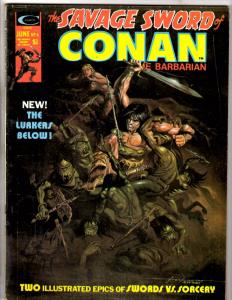 Savage Sword Of Conan # 6 FN Marvel Comic Book Magazine King Kull Red Sonja WI1