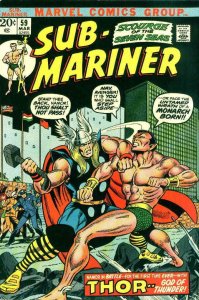 Sub-Mariner, The (Vol. 2) #59 FN ; Marvel | Thor vs Namor 1973