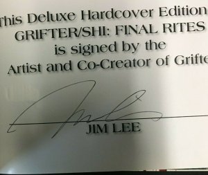 GRIFTER SHI HC GRAPHIC NOVEL FINAL RITES SIGNED BY JIM LEE Fisherman Collection