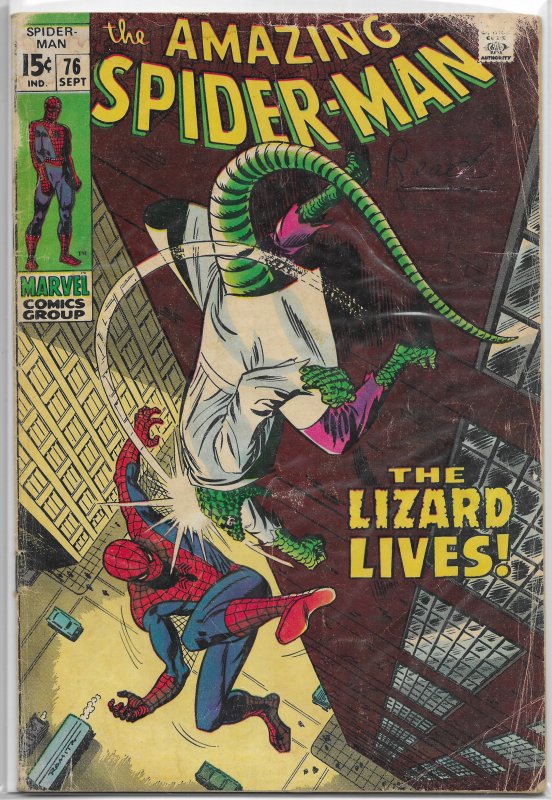 Amazing Spider-Man   vol. 1   # 76 GD Lee/John Buscema, Lizard