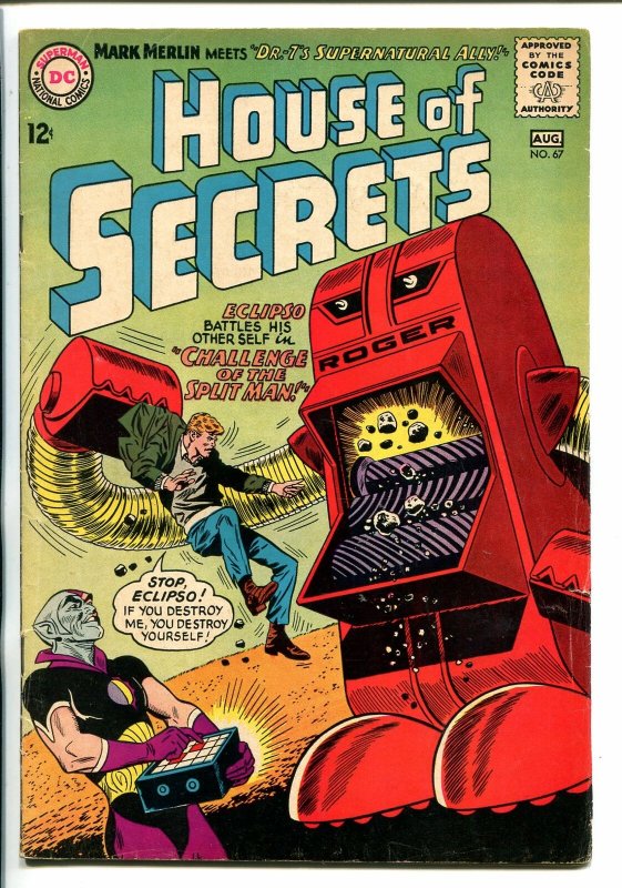 House of Secrets #67 1956-Mark Merlin- Eclipso- Alex Toth art VG/F