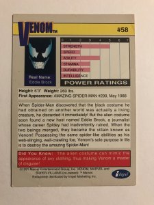 VENOM #58 : Marvel Universe 1991 Series 2 card; Impel, Fn/VF, early appearance