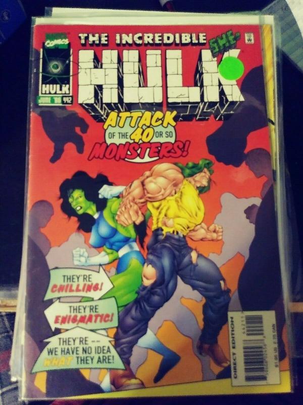 incredible hulk  # 442 1996  MARVEL  she hulk+DOC  samson +GREEN + molecule man