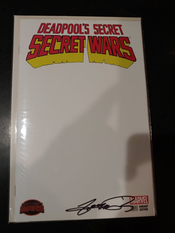 DEADPOOL'S SECRET WARS #1 VARIANT SIGNED BY GEORGE PEREZ WITH COA