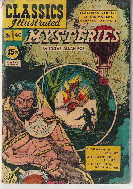 Classics Illustrated #40 (1947)  Edgar Allen Poe's Mysteries