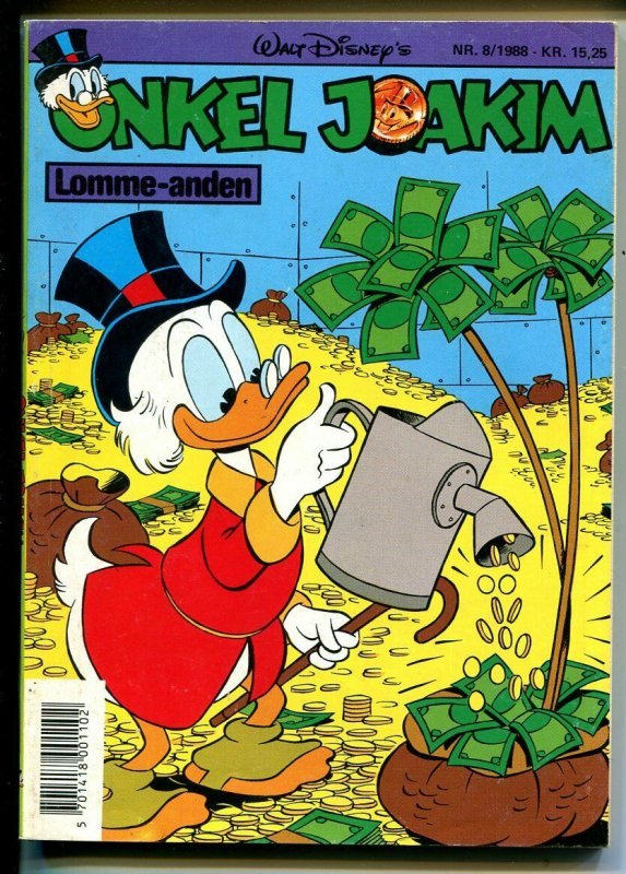 Onkel Joakim #8 1988-Disney-Danish-Uncle Scrooge-Carl Barks-Donald Duck-VG