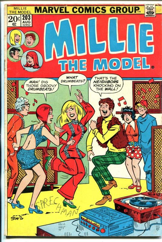 Millie The Model #203 1973-dance cover-fashion pages-FN