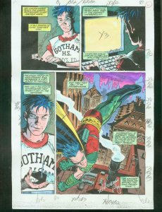 ORIGINAL D.C. COLOR GUIDE ROBIN ANNUAL #2 PG 31-SIGNED VG