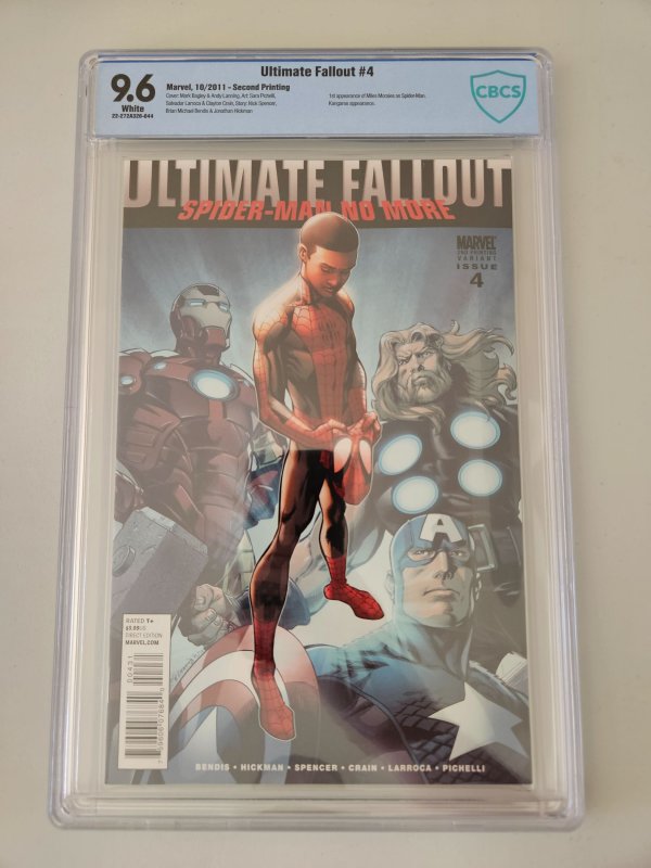 Ultimate Fallout 4 CBCS 9.6 2nd print 1st app of Miles Morales as Spider-Man