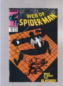 Web Of Spider Man #37 - When Strikes The Slasher! (8.5) 1988