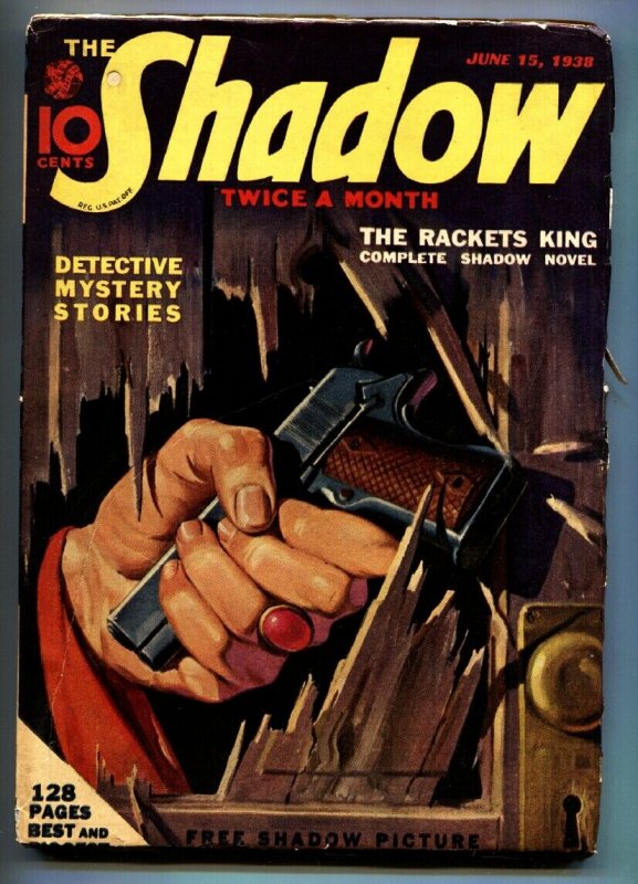 SHADOW 1938June 15 -Sheridan Doome- STREET AND SMITH-RARE PULP vg