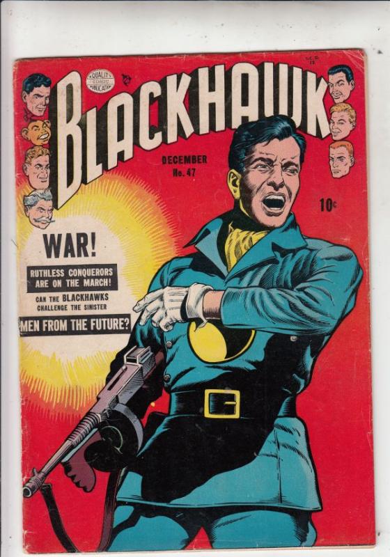 Blackhawk #47 (Dec-51) FN- Mid-Grade Black Hawk, Chop Chop, Olaf, Pierre,Chuc...