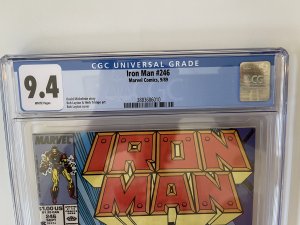 Iron Man #246 CGC 9.4 Newsstand (1989)