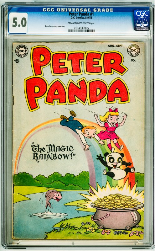 Peter Panda #1 (1953) CGC 5.0! Cream-OW Pages!