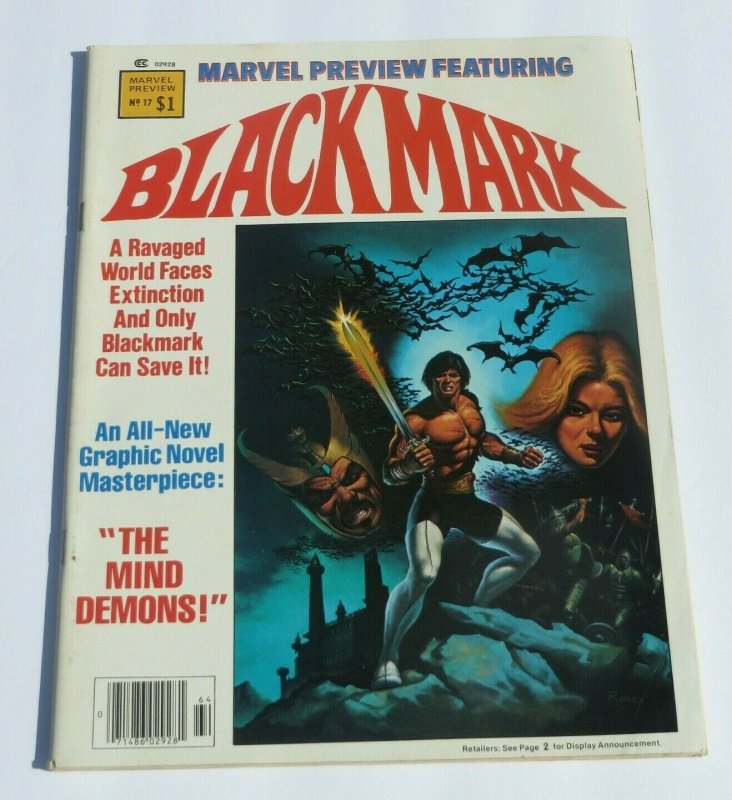 Marvel Preview #17 VF- Blackmark 1979 Marvel Magazine Gil Kane Art Sci-Fi Demons