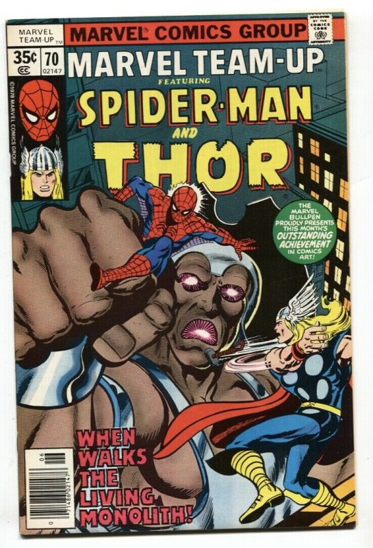 Marvel Team-Up #70 1978-SPIDER-MAN THOR NM-