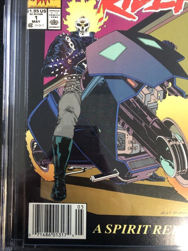 Ghost Rider #v2 (1990) # 1 (CGC 9.6 WP)|1st App Dan Keth Ghost Rider | NewsStand