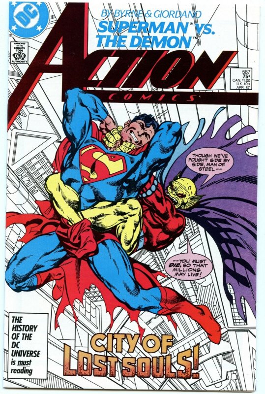 Action Comics 587 Apr 1987 NM- (9.2)