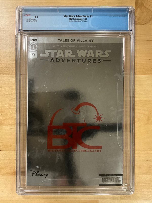 Star Wars Adventures #1 John Giang Virgin Foil Cover CGC 9.9