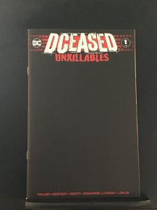 Dceased Unkillables #1 Black Blank Sketch limited to 1500