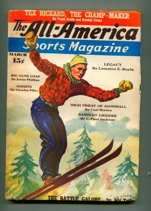 ALL AMERICAN SPORTS MARCH 1937-ALL AMERICAN PERIODICALS-VG- 