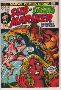 SUB-MARINER #58 (Feb 1973) Sharp VGF 5.0 cream to white.