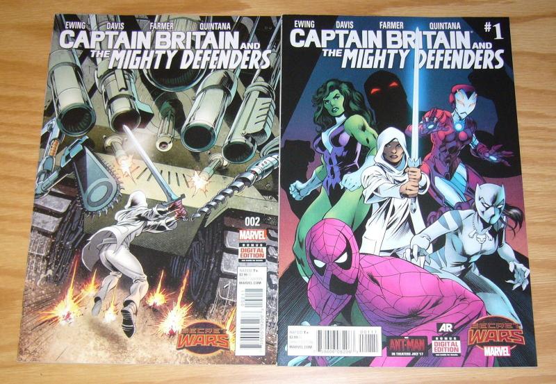 Captain Britain and the Mighty Defenders #1-2 VF/NM complete series  secret wars