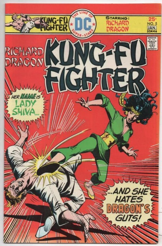 RICHARD DRAGON KUNG-FU FIGHTER #5, NM, Martial Arts, 1975 1976 1st Lady Shiva