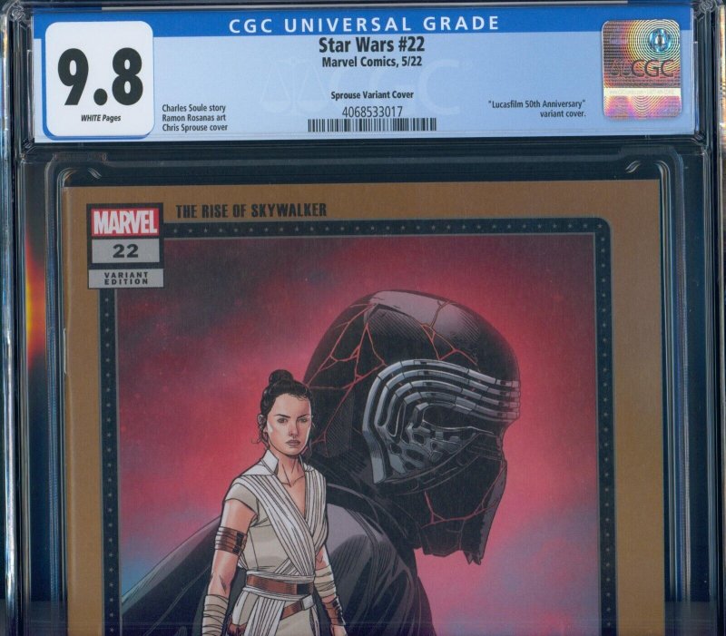 Star Wars #22 CGC 9.8 Sprouse Lucasfilm Rey Skywalker Kylo Ren Marvel 2022 Scans