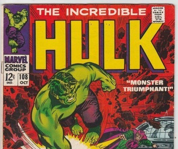 Incredible Hulk #108 strict VF 8.0 High-Grade    Appearance - The Mandarin