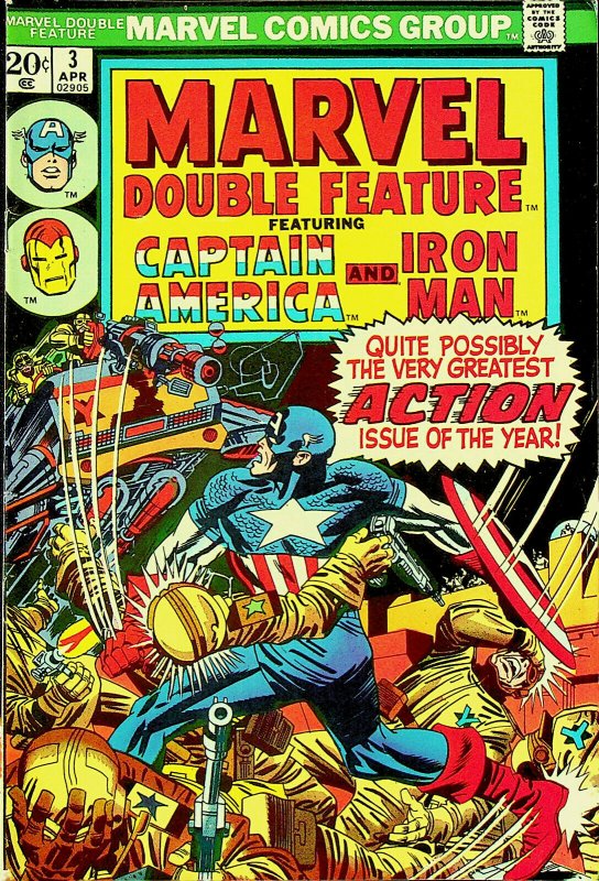 Marvel Double Feature No. 3 (Apr 1974, Marvel) - Good/Very Good 