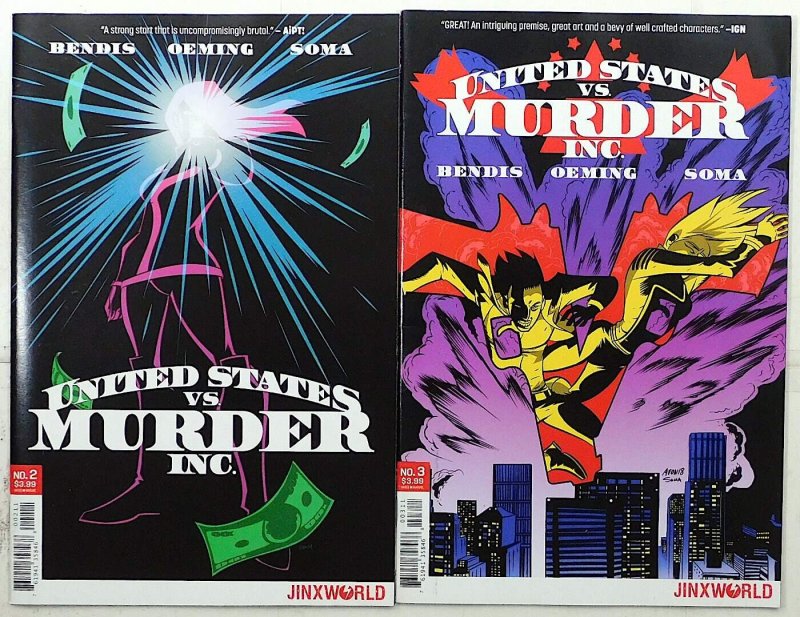 United States vs. Murder, Inc. Lot 2 #2, 3 2018 DC Jagger Rose Comics