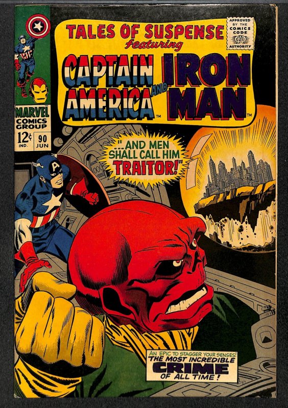 Tales Of Suspense #90 VG/FN 5.0 Iron Man Captain America Red Skull! Iron Man