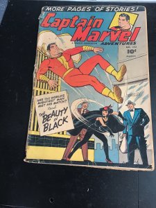 Captain Marvel Adventures #142 (1953) 1st Beauty in Black! Affordable grade! GD-