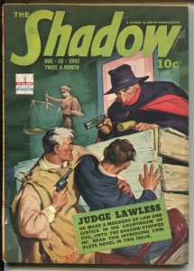 The Shadow 8/15/1942-Judge Lawless-pulp thrills-FN