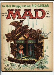 MAD MAGAZINE #55-1960 ALFRED E. NEUMAN-WALLY WOOD VG
