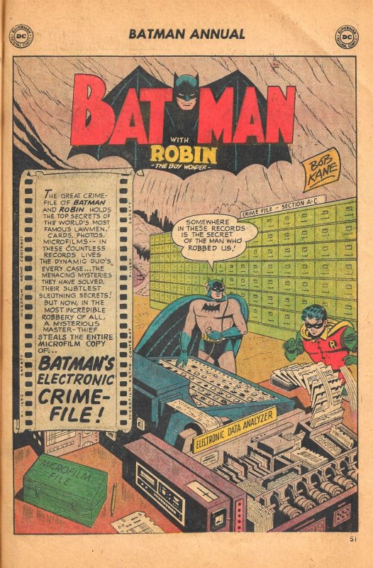 SuperCool!  BATMAN ANNUAL #1 (1961) Only GD+ . . But What a GOOD Time of BatFun!