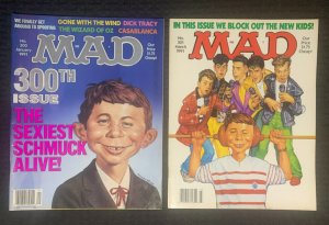 1990/91 MAD MAGAZINE #299 300 & 301 FN/FN+ Alfred E Neuman / Bart Simpson LOT