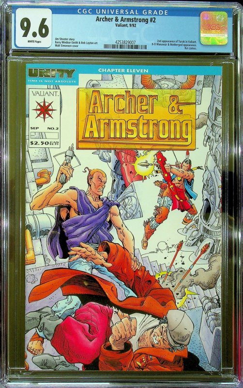 Archer & Armstrong #2 (1992) - CGC 9.6 - Cert#4253829007