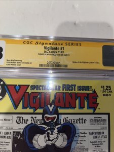 Vigilante (1983) # 1 (CGC 9.8 SS WP) Signed Marv Wolfman • DC Comics • Origin
