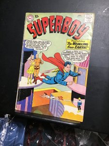 Superboy #81 (1960) “ The Weakling of Earth!“. Mid-Grade key! VG/FN Wow!