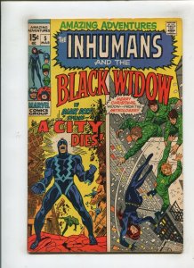 AMAZING ADVENTURES #5 (3.5/4.0) INHUMANS AND BLACK WIDOW!! 1971